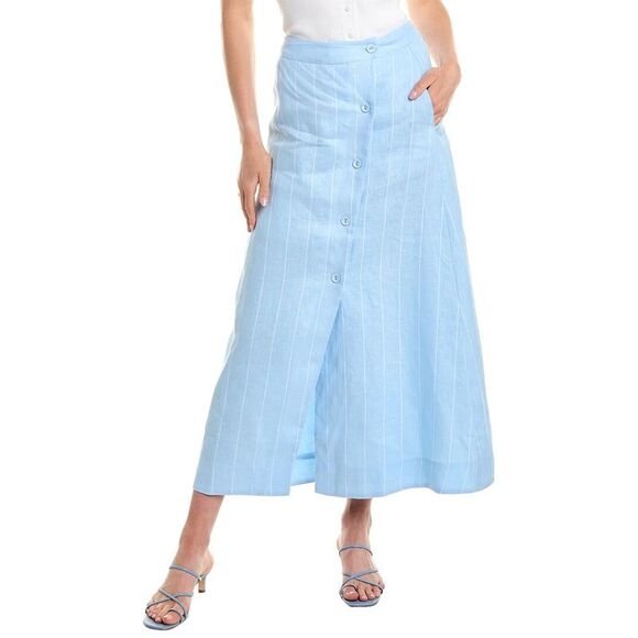 Nicholas WomensEliora Linen-Blend Skirt, White
